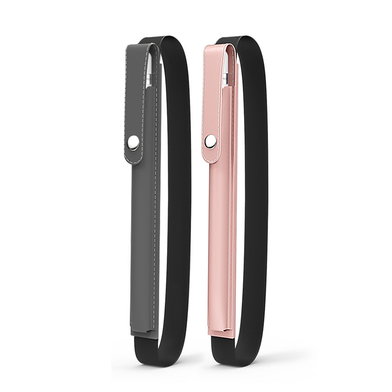 2021 popit custom Anti-fall PU leather case With Elastic Pouch for ipad pencil Snap Closure Handmade cover for apple pencil 1