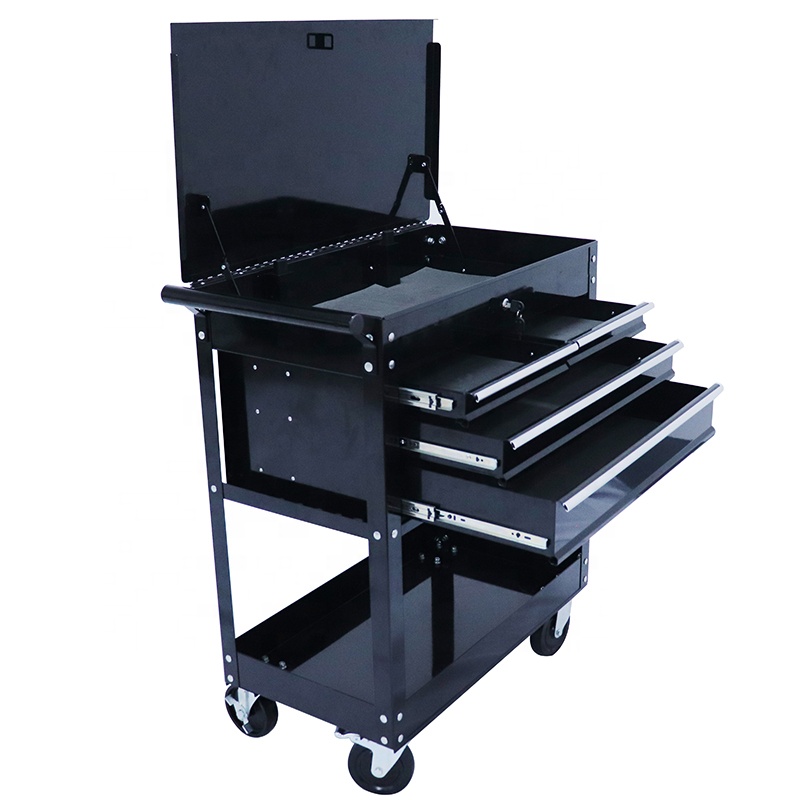 HT-TC-B4-001 New Design 4 Drawers Cabinet Metal Tool Workshop Cabinet Cart With Hand Tool Set mobile tool cabinet