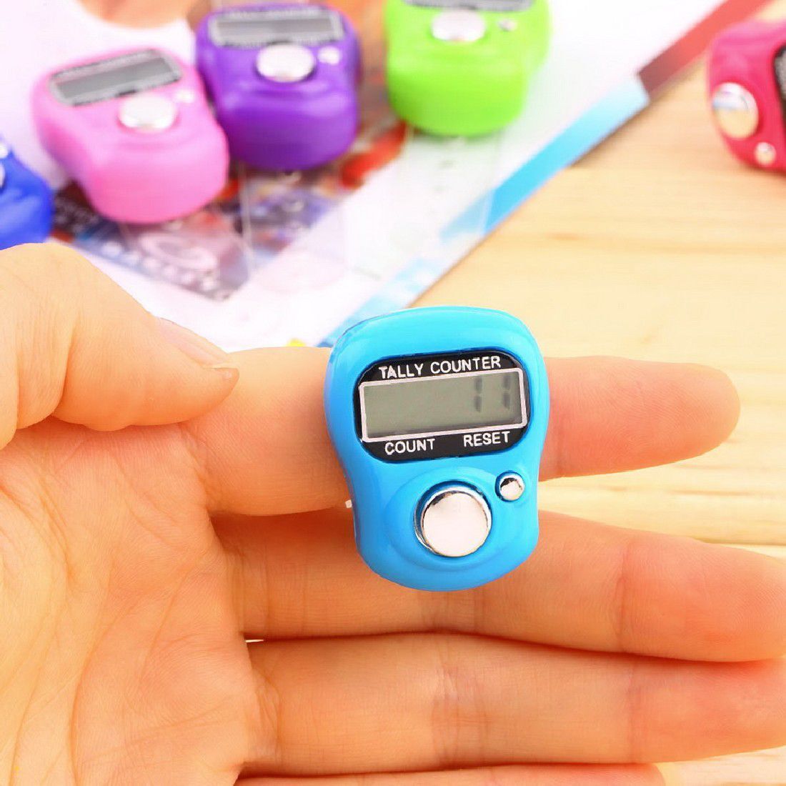 Cheap Mini Tasbih Digital Tally Counter Multi-Color Finger Tally Counter For Muslim Promotional Gift