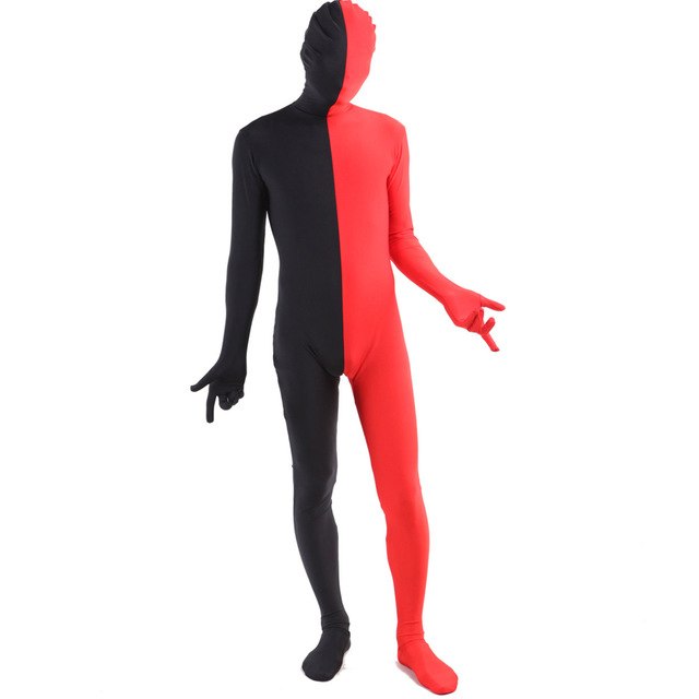 Большие размеры, Хэллоуин, Zentai Catsuit, полный боди, мужской костюм