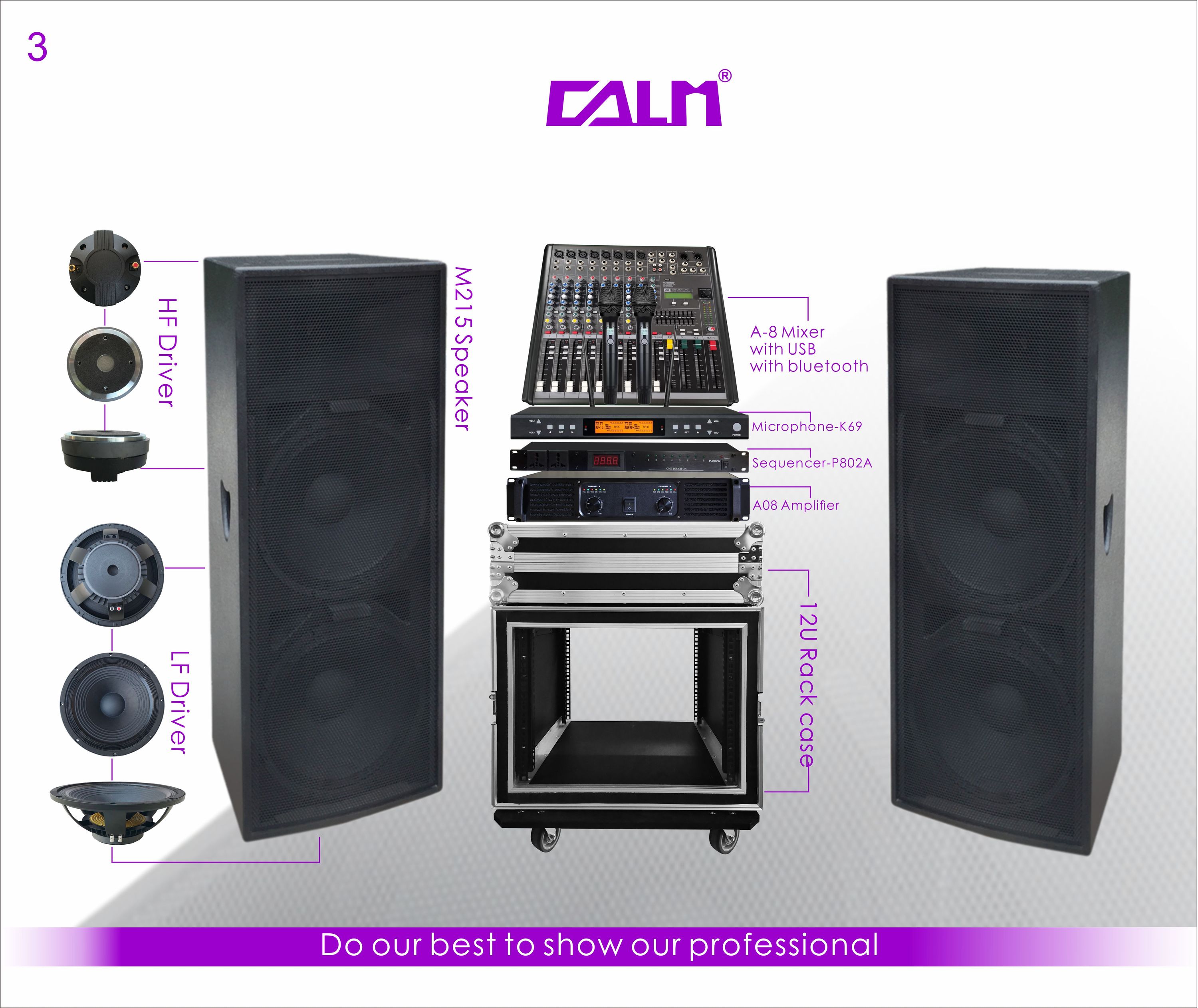 professional all set Fully configured dual 15 inch sound equipment set3