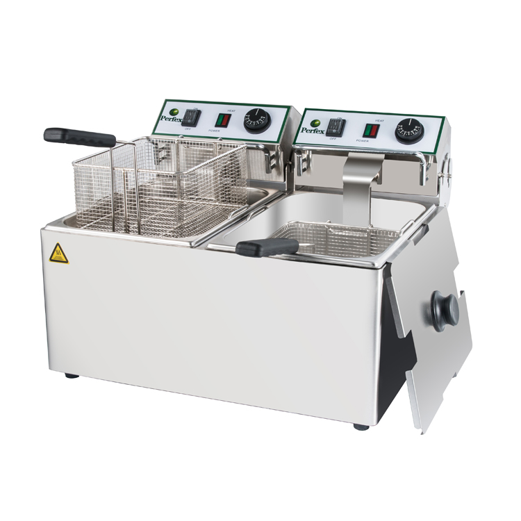 Perfex EFX-102 электрическая фритюрница с 3-позиционный регулируемый фритюрница с двумя решетками головка