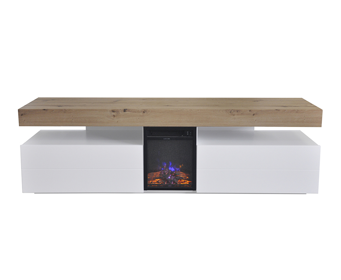 New Arrival Freestanding Heater Stove with Remote Control Decor Indoor Realistic Flame Electric Fireplace TV Stand LED