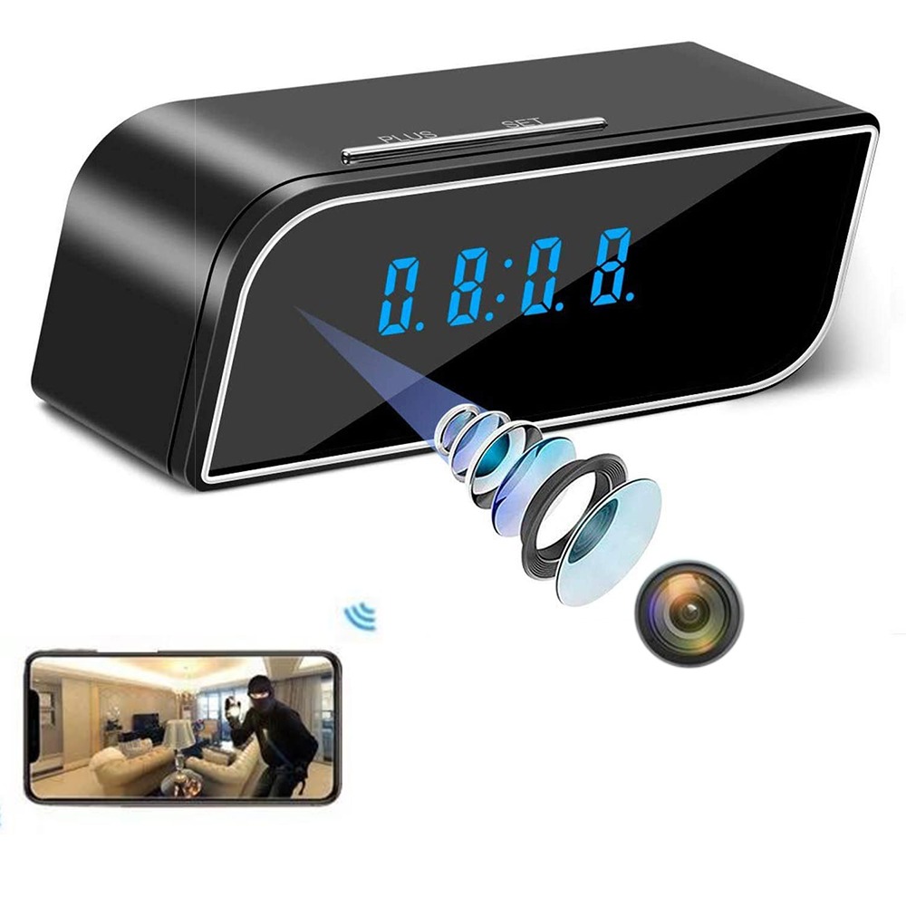 Invisible spy clock camera Home Security Spy wifi Camera clock Wireless 1080P HD Digital wifi hidden camera clock