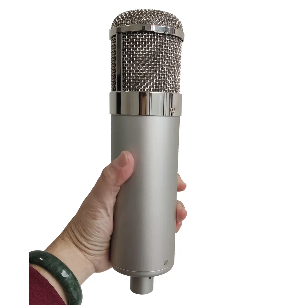 Hot sale Wholesale Heavy Big 47 Microphone Body Silver Nickle DIY Studio Large Condenser Microphone Case