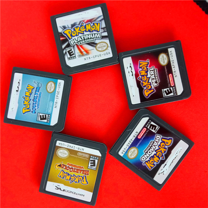 HeartGold комплекта со карточная игра картридж с коробкой покемон игры марио для DS покемон с бусинами и драгоценными камнями платины