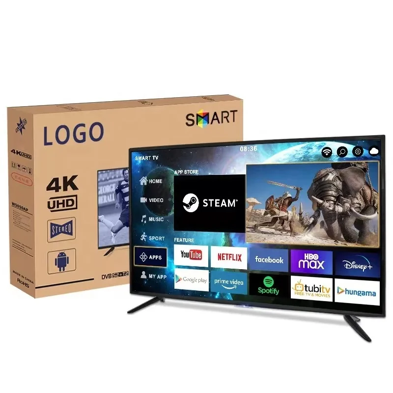 4K LED Android Smart TV Китай горячая распродажа 32 40 42 50 65 75 дюймов плоский экран HD LED TV LCD 32 50 55 дюймов телевизор Черный OEM отель