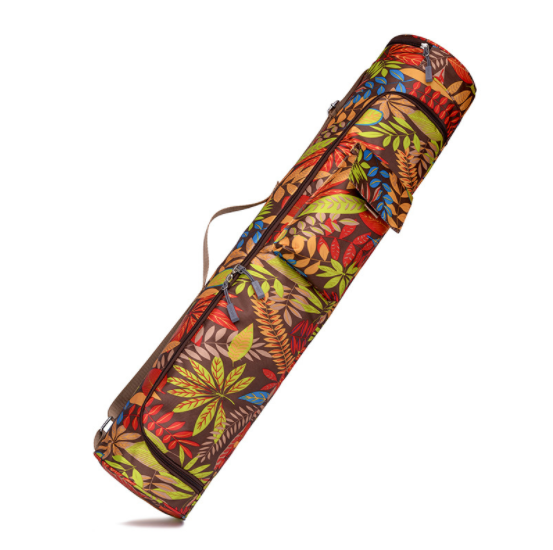 eco hemp cotton folded custom travel carry print yoga mat set and carrying tote sling bags carrier with prints custom logo