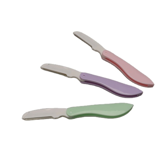 Easy Carry Foldable Stainless Steel Woman Razor Eyebrow Trimmer Hair Eyebrow Trimmer Set