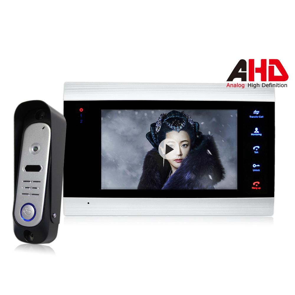 2018 новые продукты обнаружения движения 10''LCD дюймовый монитор Заводская поставка встроенный ИК проводной видео дверной звонок