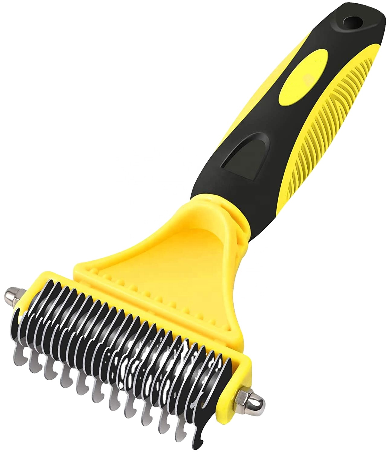 Wholesale Double Sided Pet Grooming Rake Long Hair Dog Dematting Comb Brush
