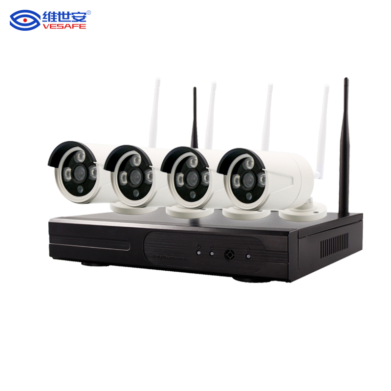 VESAFE Home Security 4CH Wireless CCTV DVR Camera System 2MP HD Waterproof WiFi NVR Kit 1080P P2P Outdoor IP Bullet Camera