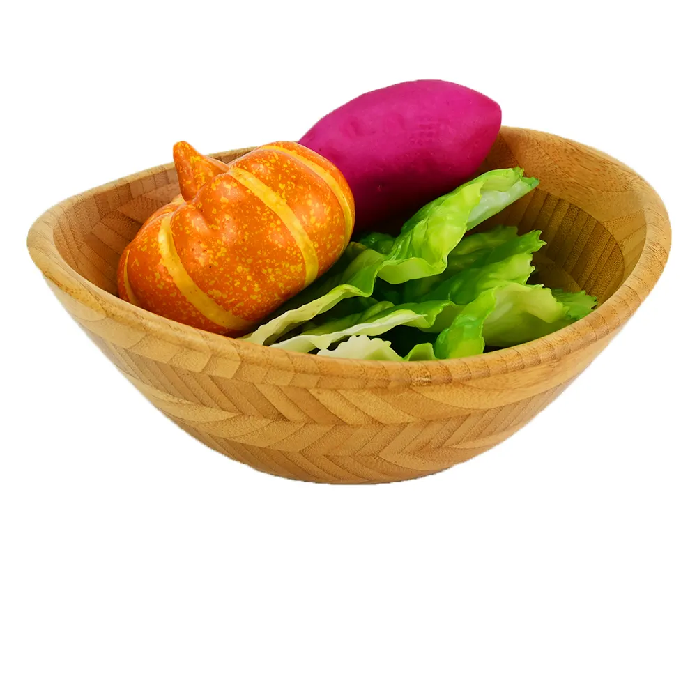 Bamboo Salad Bowl with Salad Hands Set