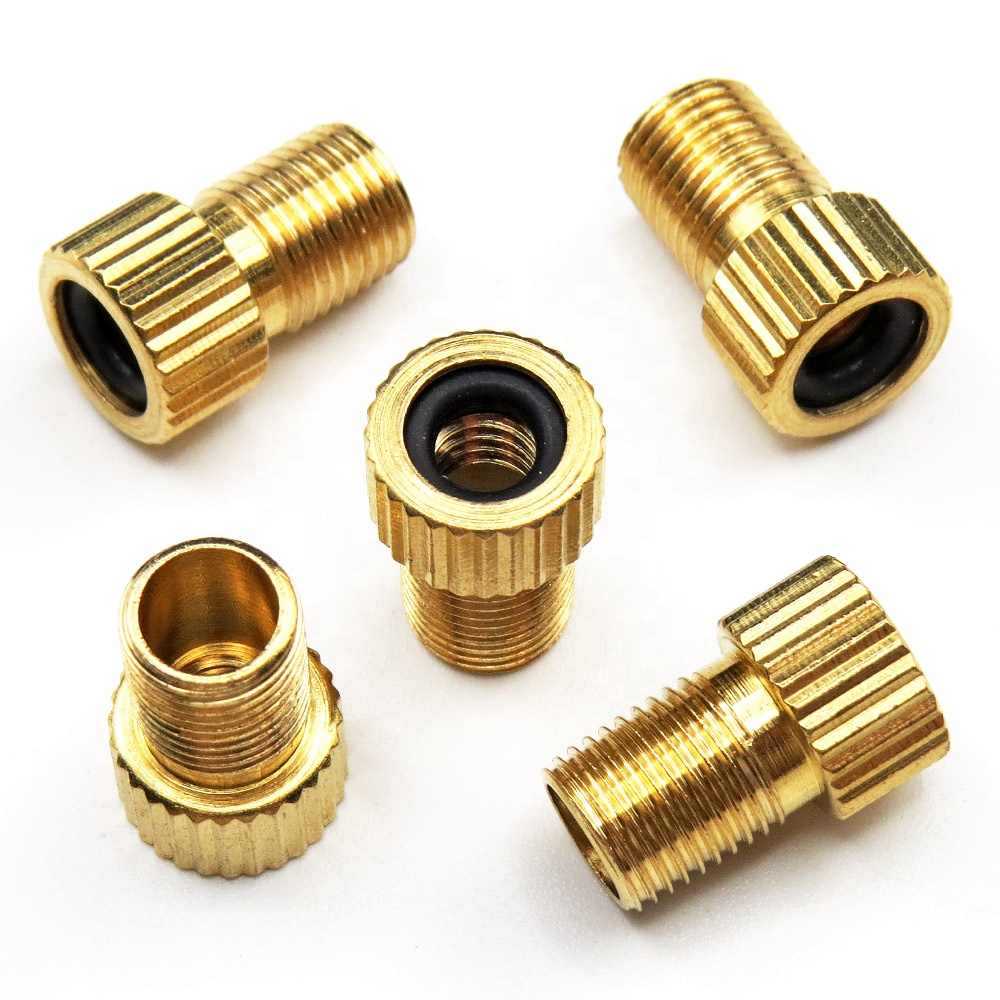 Brass Presta Valve Adapter, Convert Presta to Schrader, French to US, Bike Inflate Converter