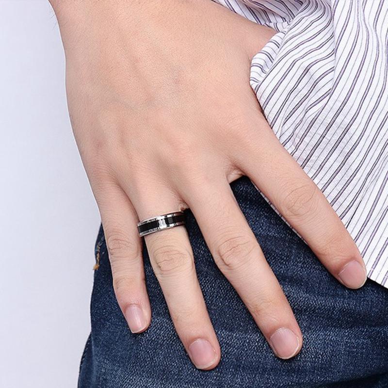 Old fashion jewelry all rings designs tungsten ring with rubber drop