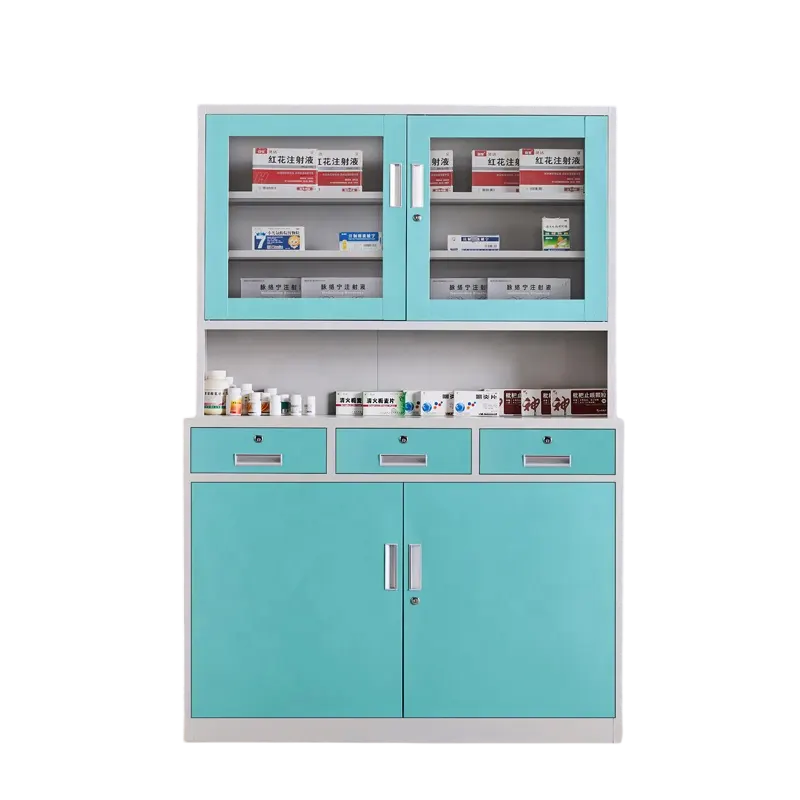 Modern Design Medical Metal Medicine Cabinet Hospital Furniture for Pharmacy Workshop and School