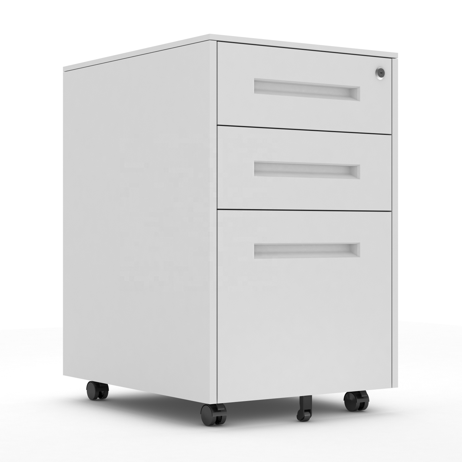 Storage equipment pedestal metal vertical steel 3 drawer Under Desk movable office file cabinet