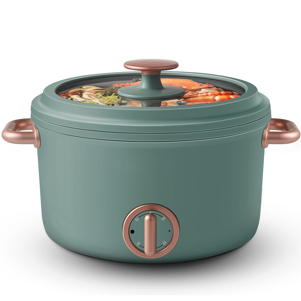 Hytric electric hot pot 2.5L portable non-stick coating electric frying pan dual power control multi-function rice cooker