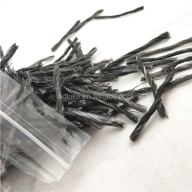 hot- selling PP twisted bundle pp fiber Popular In Europe pp fiber for concrete