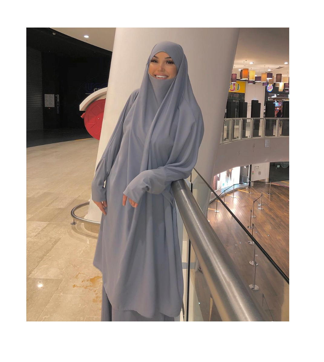 Мусульманская одежда Jilbab с капюшоном и юбкой, мусульманский однотонный костюм большого размера, платье