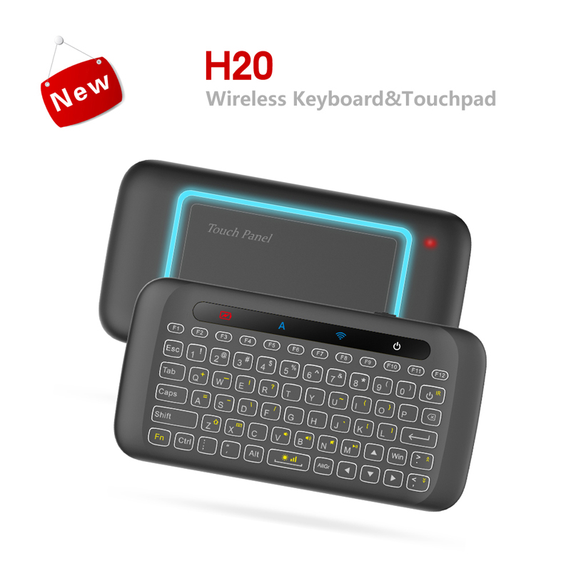 H20 2,4g RF мини-клавиатура сенсорная беспроводная клавиатура с сенсорной панелью RBG клавиатура с подсветкой
