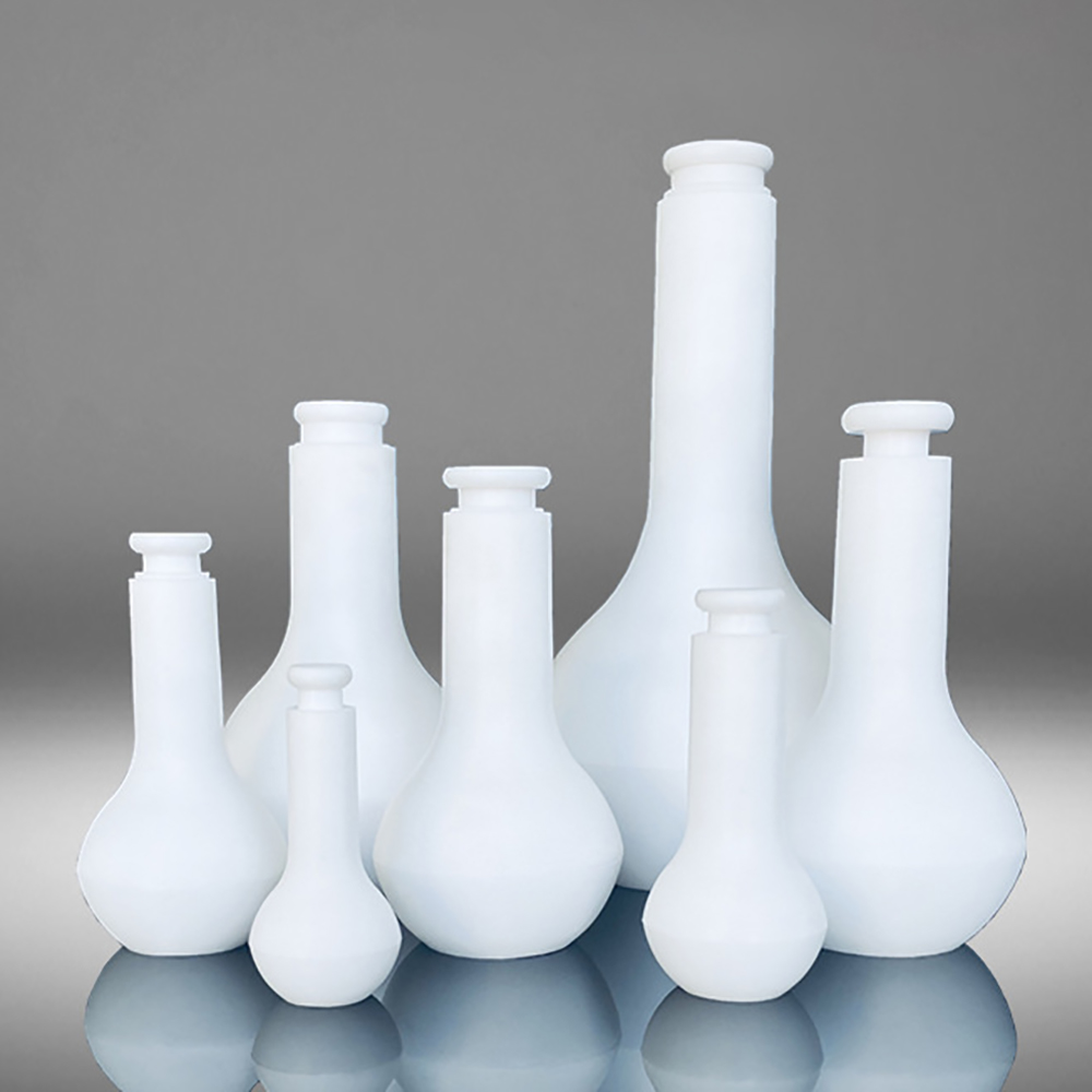 Laboratory Durable Experimental Solvent Liquid Storage Chemistry 25ml 100ml Plain Plastic FEP Or PTFE Measuring Volumetric Flask