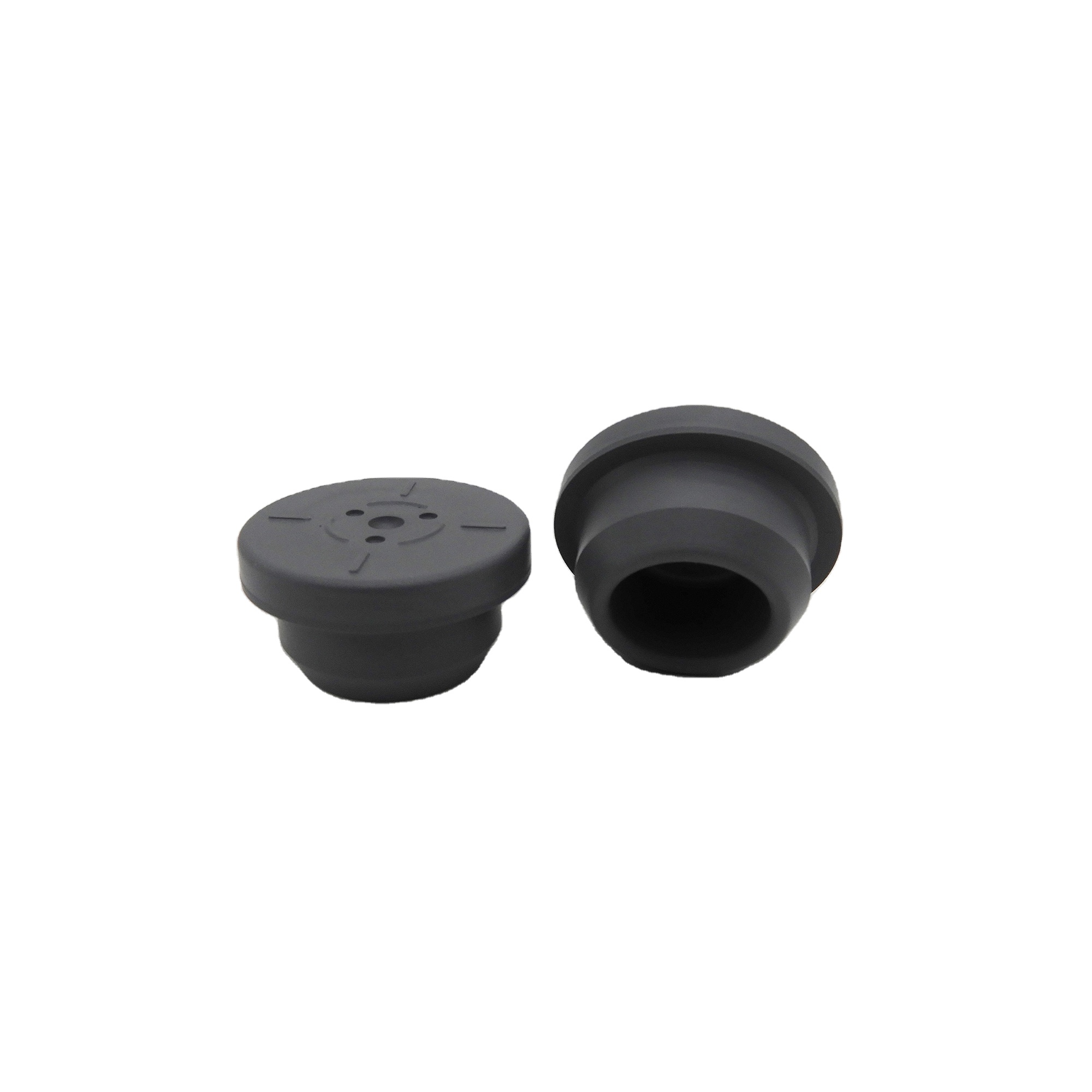 Manufacture delivery Gray Bromobutyl Rubber Stopper used For Injection Antibiotics glass Vials small rubber cone stopper