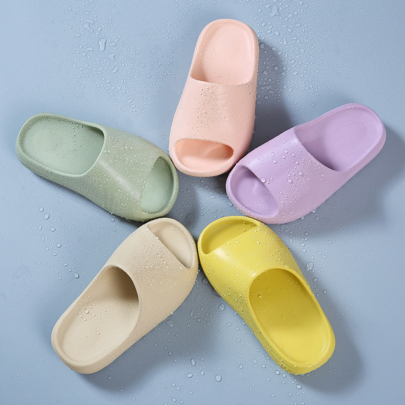 Candy Color Thick Bottom Girls Summer Shoes Boys Soft-soled Baby Parent-child Beach Slides Kids Slipper