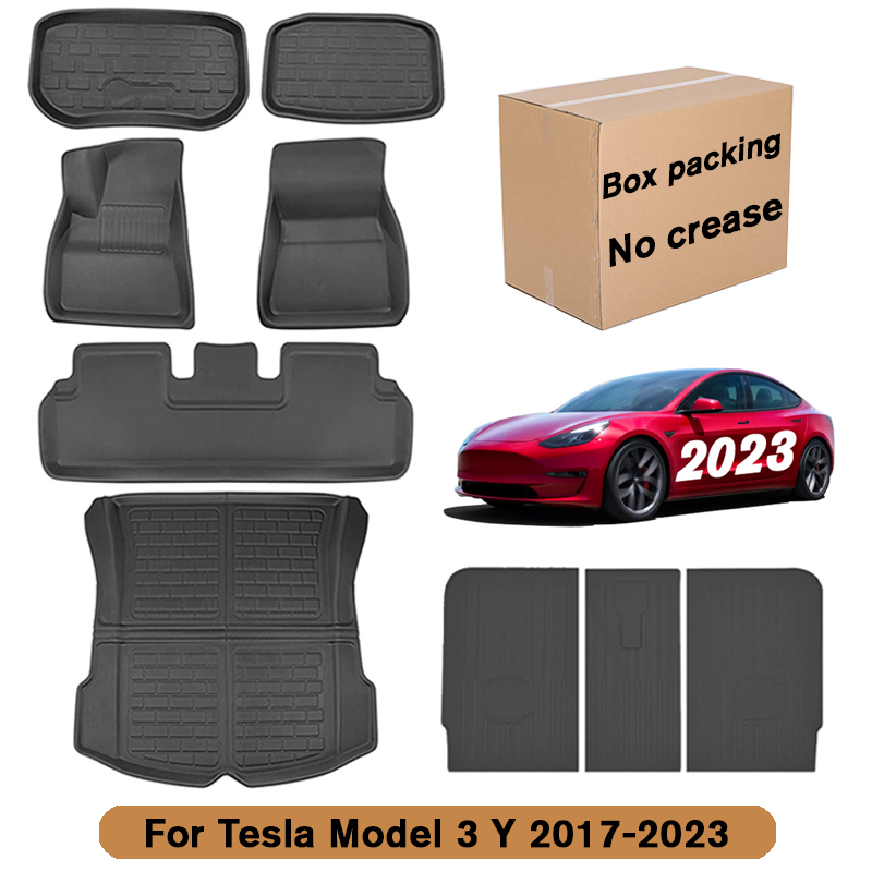 Коврики для багажника Tesla модель 3 Y 2023 к 2017 левому правому вождения RHD LHD всепогодные противоскользящие напольные накладки автомобильные аксессуары