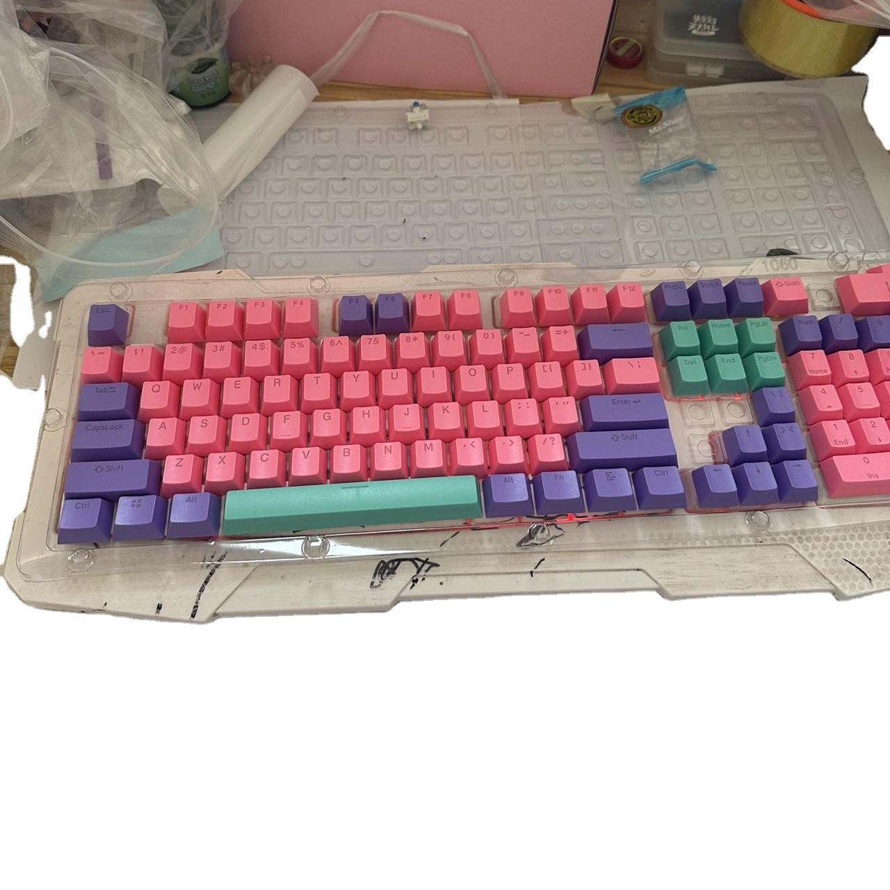 Низкопрофильные колпачки для ключей pbt double shot xda, 2 цвета, заготовка, 3D-печать, краситель, суб, заказной колпачок для ключей из смолы с кристаллами