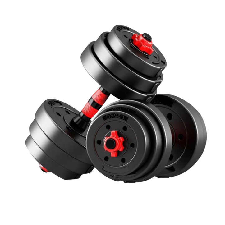 home fitness equipment dual-use adjustable barbell dumbbells pvc barbell plate