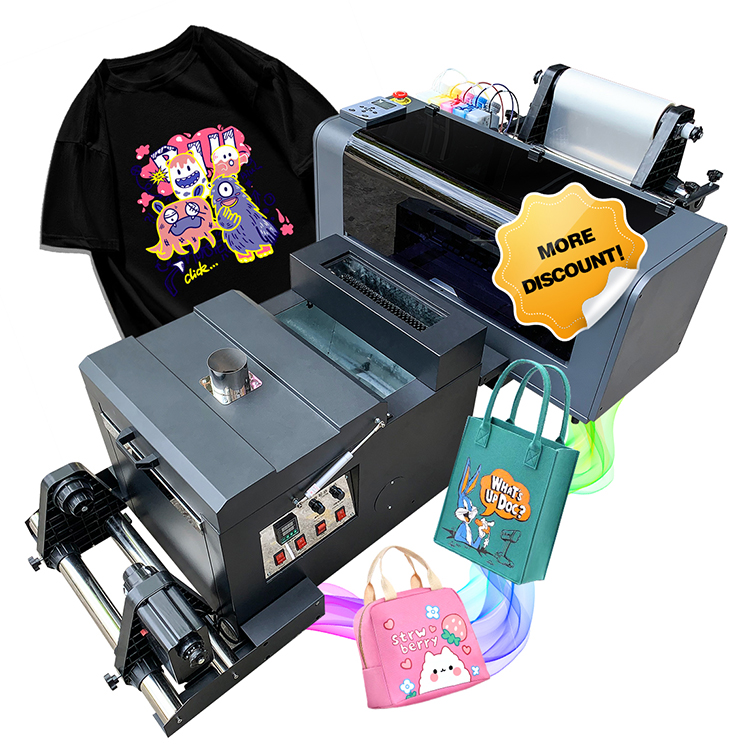12 Inch A3 30cm dual print head brand DTF printers with powder shaking machine for textile t shirts epson xp600 dtf printer