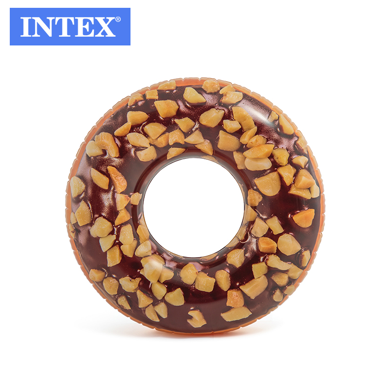 [Распродажа] неоновые морозные трубки INTEX 56262, Надувное плавательное кольцо, Пляжное плавающее кольцо для еды, плавательное кольцо в виде пончика