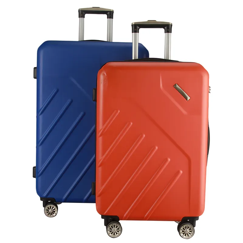 Orange blue vintage large hard luggage suitcase travel 3 pcs set wholesale traveling hardside business luggage