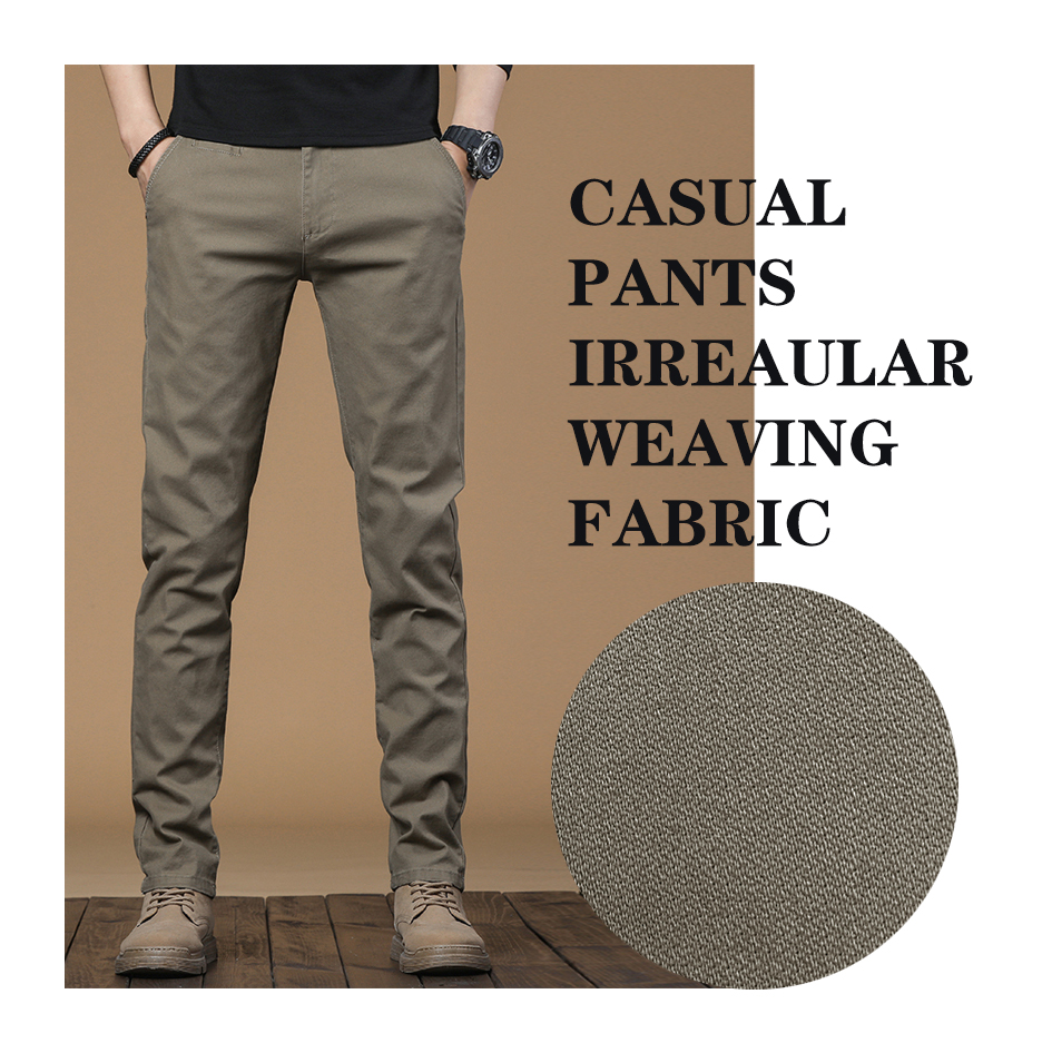 Yarn dyed 260gsm 32*16 irregular weaving spandex cotton pant jacquard fabric reactive dyeing men pants fabric