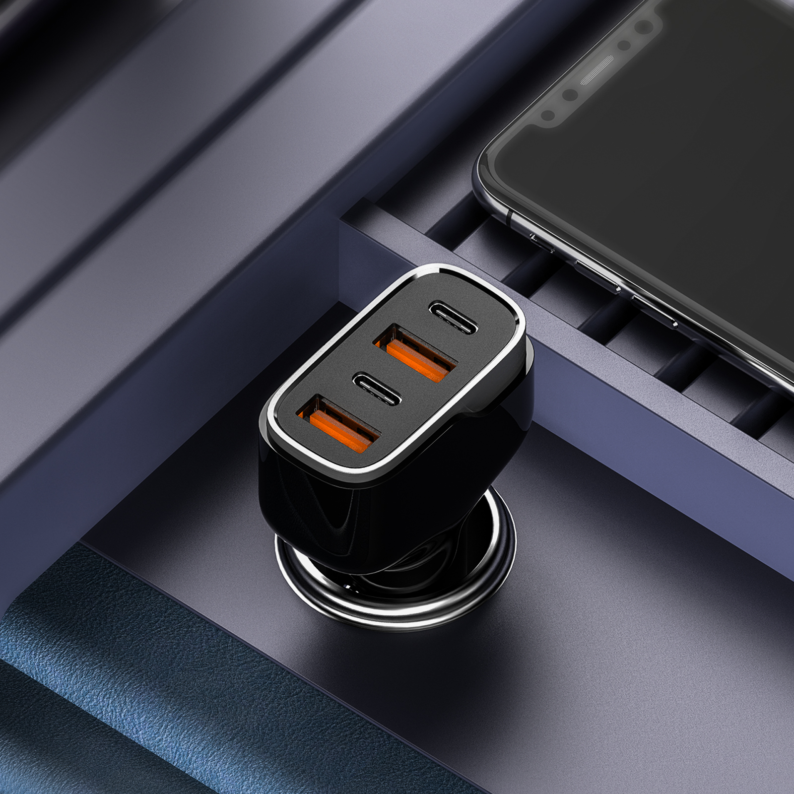 Автомобильное зарядное устройство для iphone 12 11 pro max xiaomi, выходная мощность 33 Вт/38 Вт/40 Вт/48 Вт/63 Вт, быстрая зарядка QC3.0 PD