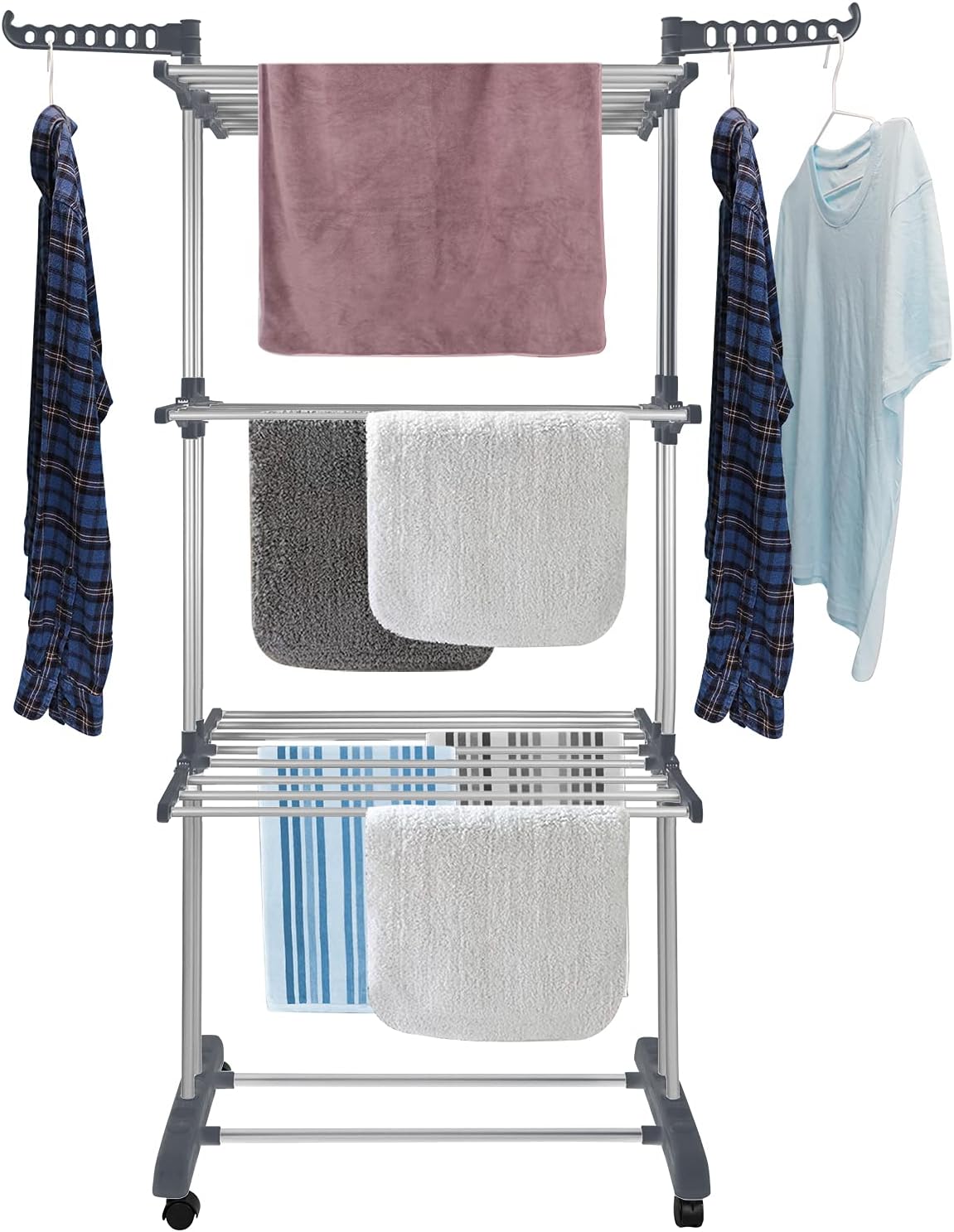 Laundry Storage Racks Clothing Hangers Multi-Use Home Furniture Boutique Clothes Home Office Farmhouse Apartment Wine Cellar