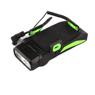 Bike Mobile Phone Holder Cycling Headlight USB Rechargeable LED Bicycle Horn Lamp MTB Flashlight