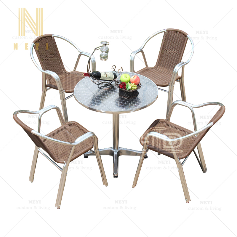 DT245 Garden high quality outdoor dining cast aluminum table and chair
