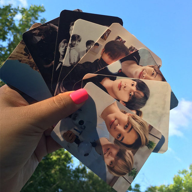 Двусторонняя цветная открытка для коллекции, голографическая открытка Kpop, фотокарты на заказ, высокое качество