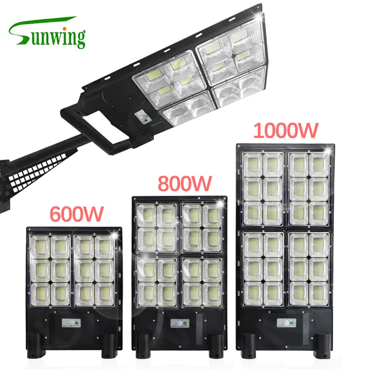 Latest high quality cheap Abs Outdoor Streetlight Sensor Road Lamp 600w 800w 1000w All In One Led Solar Street Light