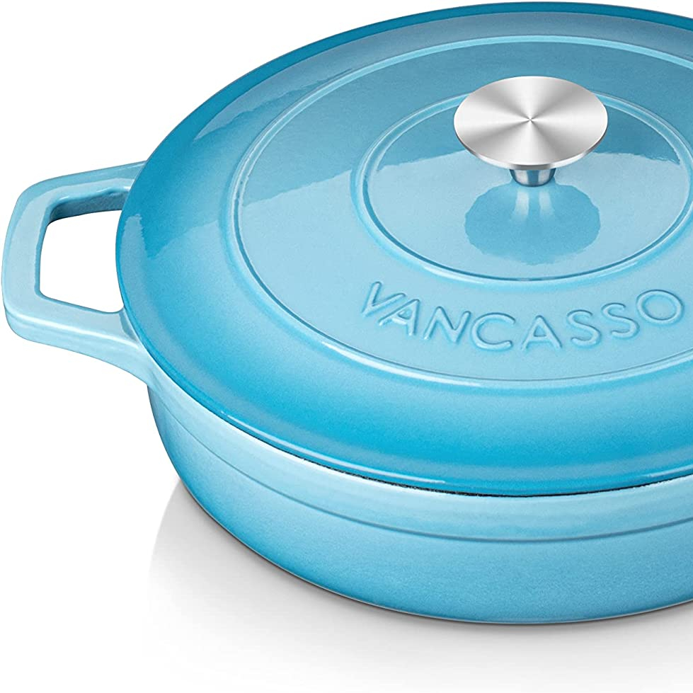Enameled Cast Iron Dutch Oven, 9.3 Quart Dutch Oven Pot with Lid, Oval Dutch Oven Cast Iron Pot with Non Stick Enamel Coating