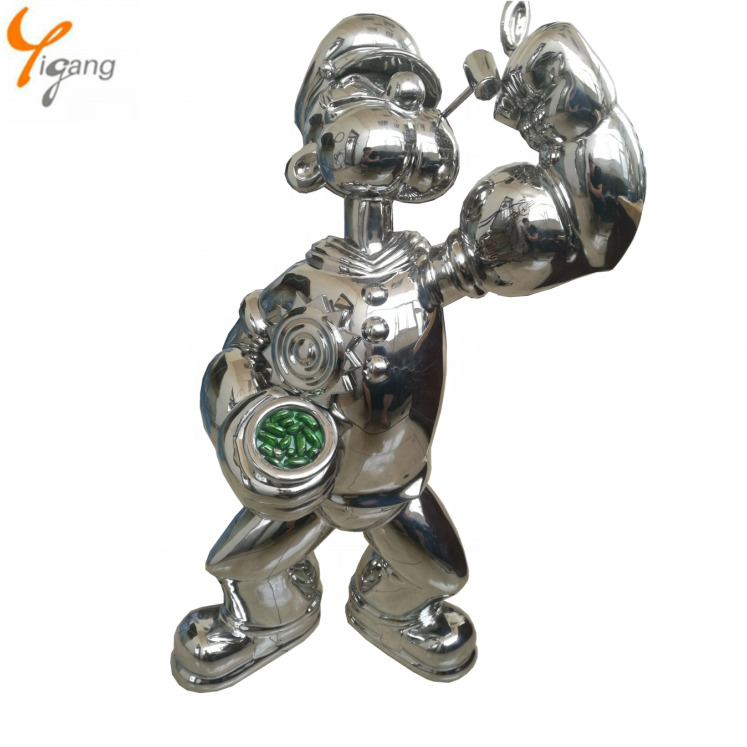 Знаменитая статуя из нержавеющей стали Jeff Koons Popeye для продажи