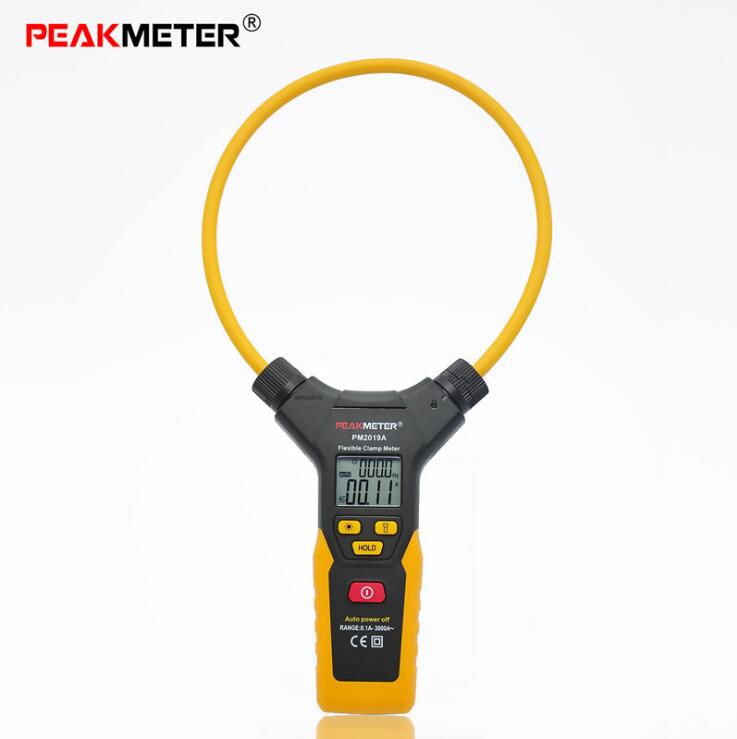 Цифровой гибкий мультиметр-зажим PEAKMETER PM2019A, тестер частоты постоянного тока 3000 а с подсветкой