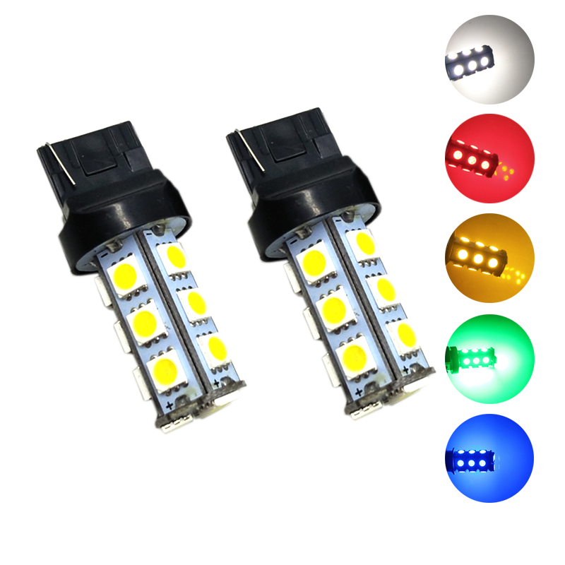 Автомобильный светодиод 1156 1157 3156 3157 7440 7443 5050 светодиод 18smd автомобильный фонарь поворотный стоп-сигнал красный желтый