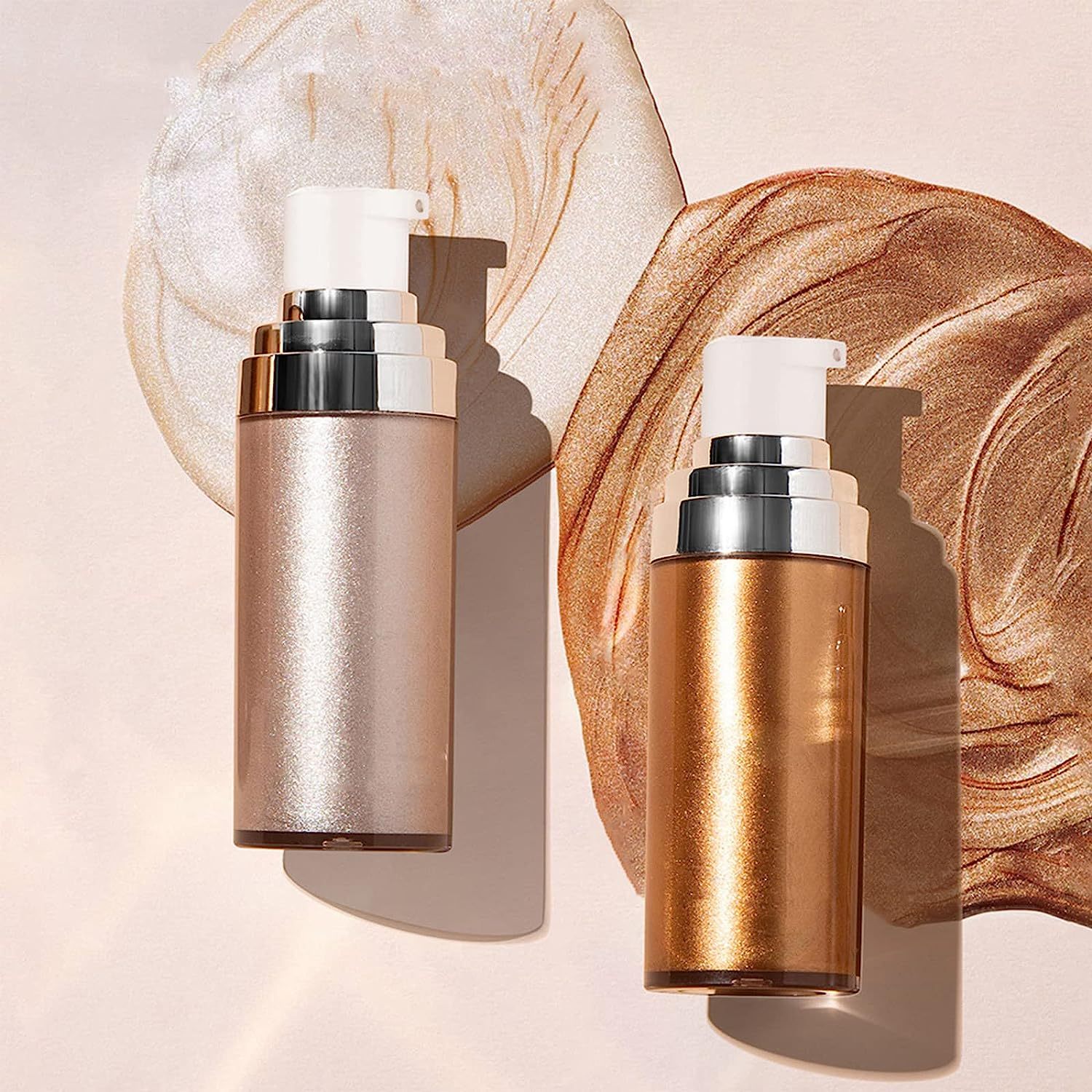 Private Label Liquid Highlighter Makeup Body Shimmer Tanning Bronzer Face Body Glitter for Radiant Glow Shimmering Body Lotion