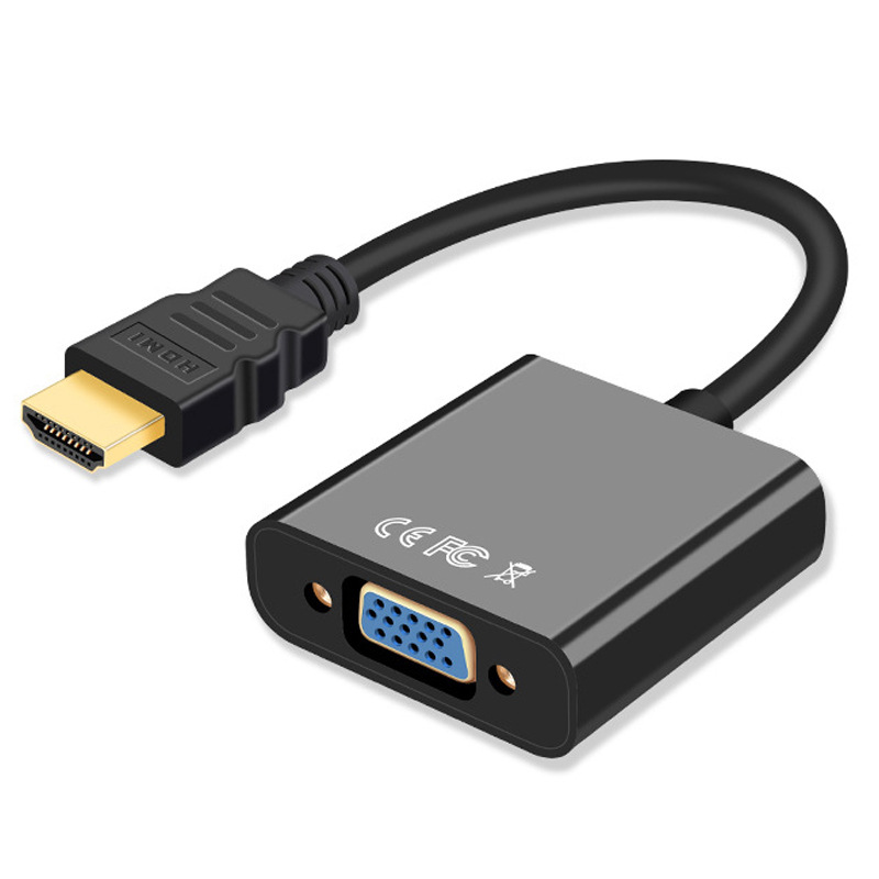 Преобразователь 1080p Hdmi-Vga, переходник Hdmi-Vga «штырь-гнездо» для компьютера, настольного компьютера, ноутбука, проектора, дисплея