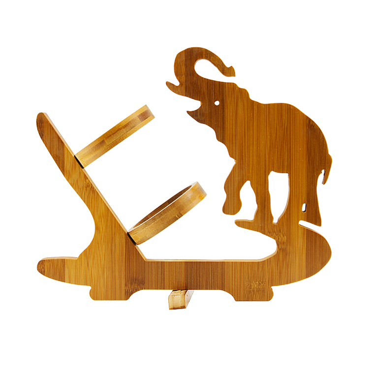 solid quality elegant bamboo wine holder display