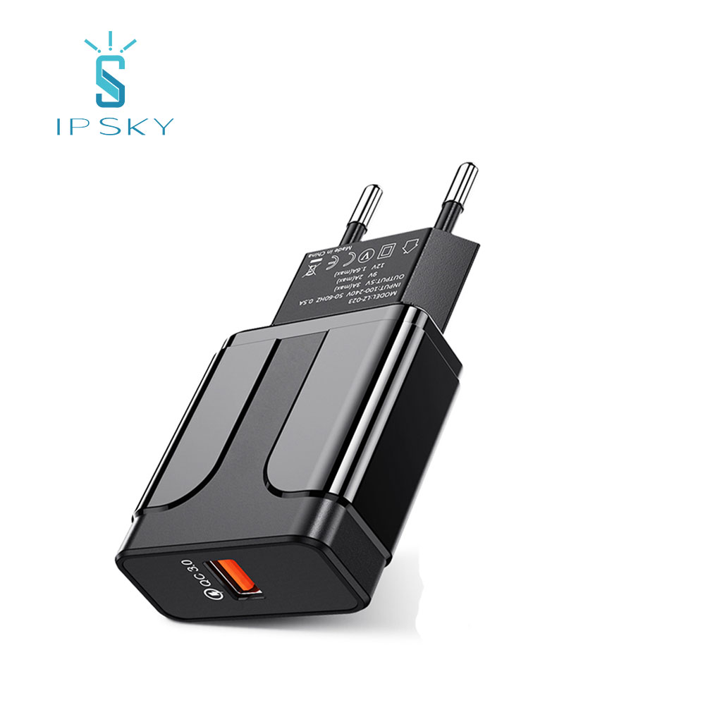 Новое универсальное быстрое зарядное устройство IPSKY, адаптер для быстрой зарядки 18 Вт QC3.0, зарядное устройство USB Type C