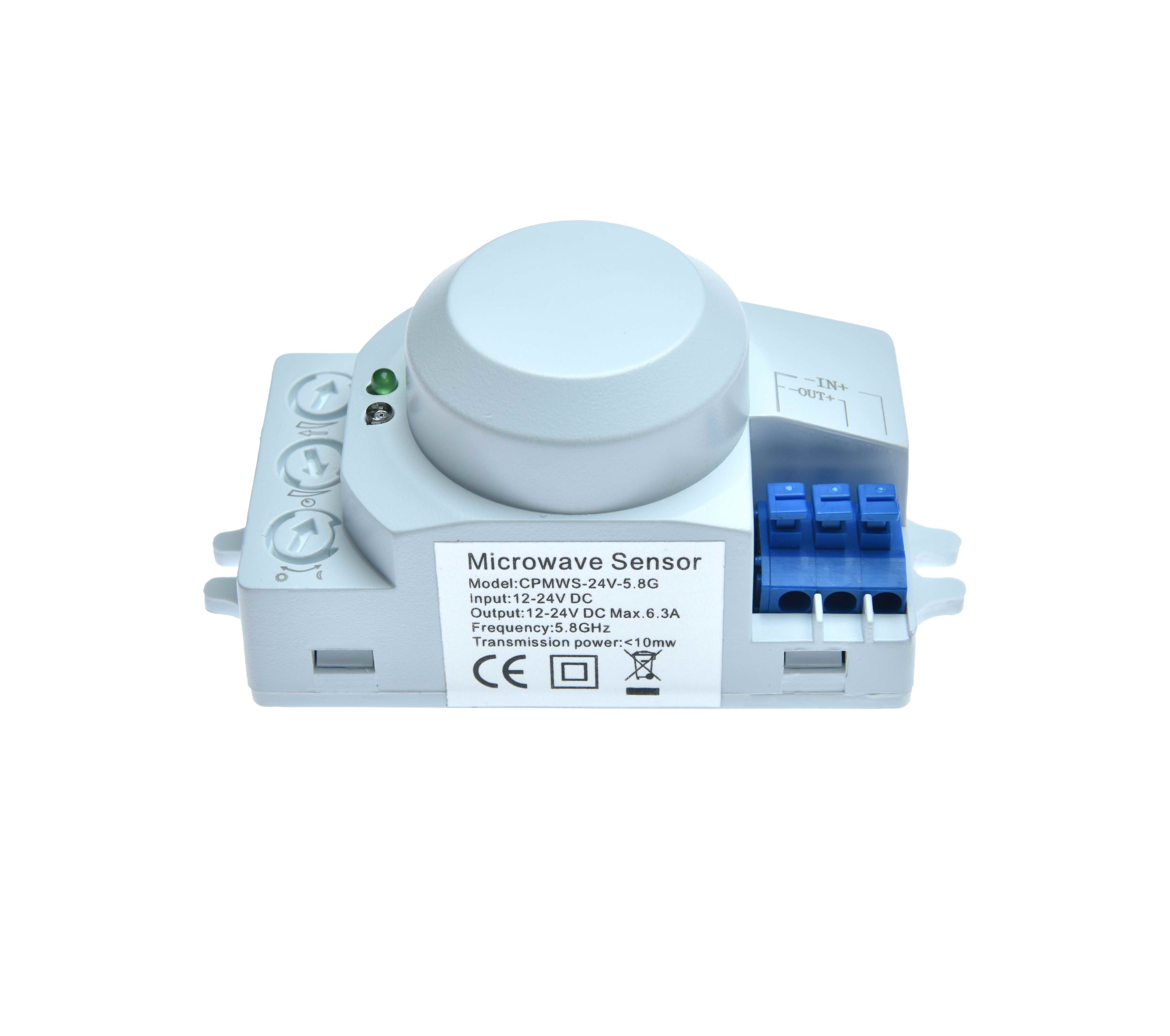 12-24V Microwave Motion Sensor Sensing Switch 5.8ghz Radar Motion Sensor